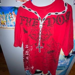 men’s cross studded shirt